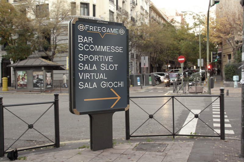 Free Game - Mockup Insegna Direzione
