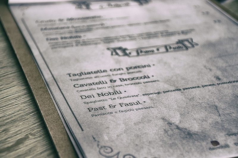 Ristorante Pizzeria Dai Nobili - Menu